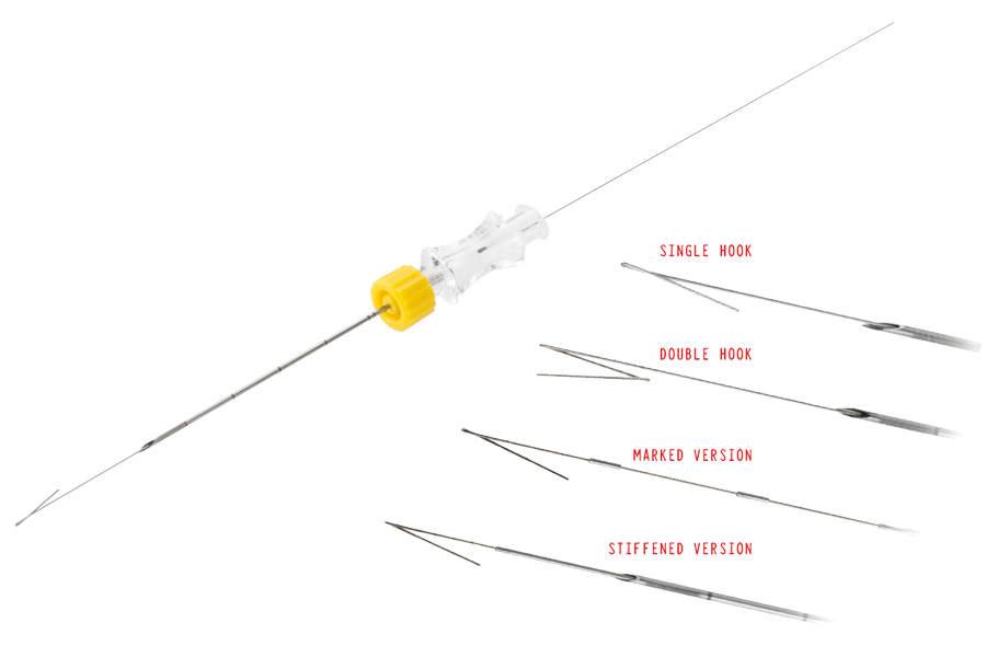 Пристрій для передопераційної локалізації новоутворень молочної залози, що не пальпуються (одинарний гачок) SINUREP 20Gx120mm SINGLE HOOK "L"